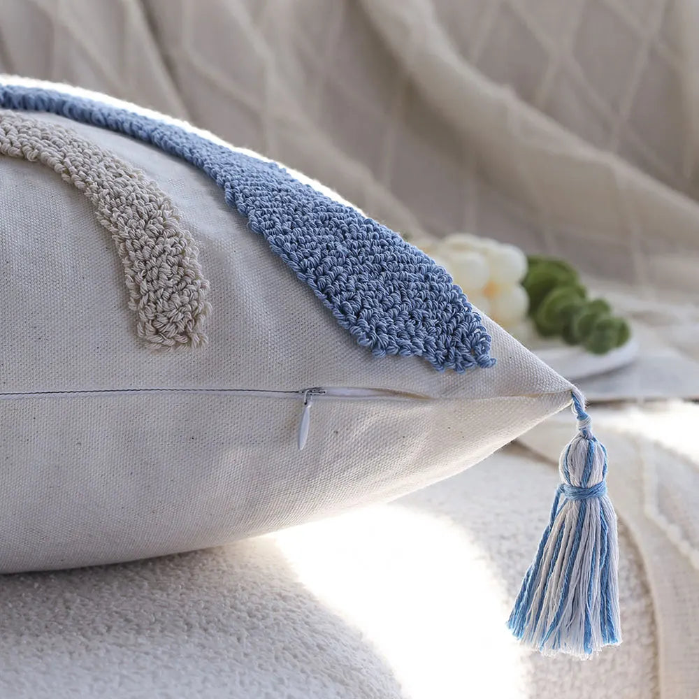 Tufted Cushion Cover with Tassels Living Room Sofa Boho Style Pillow Cover 45X45 Funda Cojin Home Decor Pillowcase