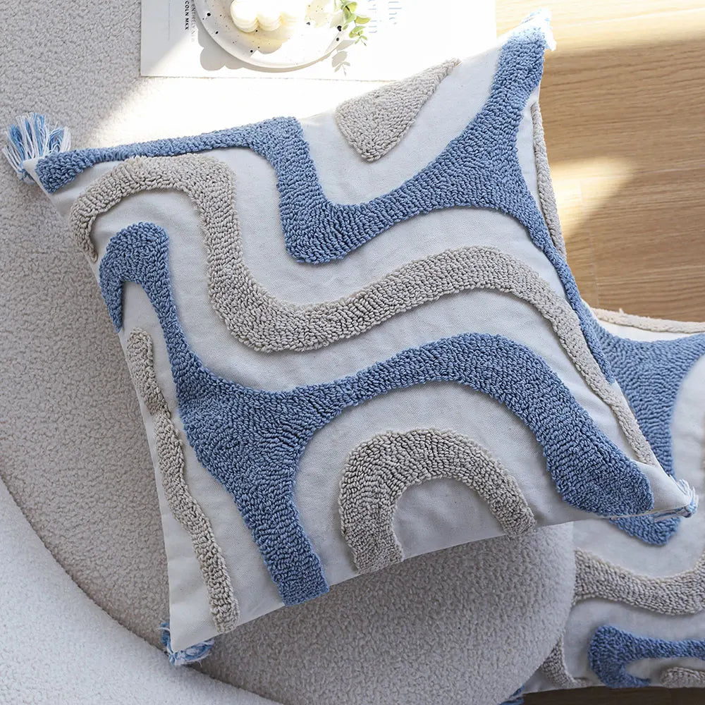 Tufted Cushion Cover with Tassels Living Room Sofa Boho Style Pillow Cover 45X45 Funda Cojin Home Decor Pillowcase