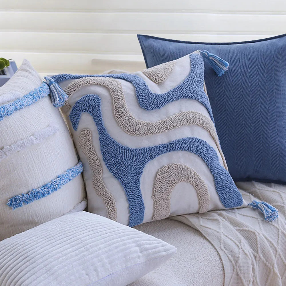 Tufted Cushion Cover with Tassels Living Room Sofa Boho Style Pillow Cover 45X45 Funda Cojin Home Decor Pillowcase