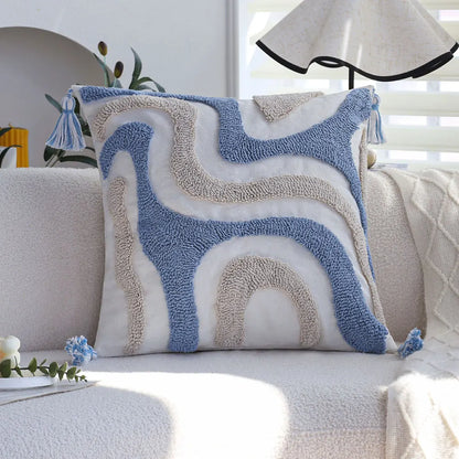 Tufted Cushion Cover with Tassels Living Room Sofa Boho Style Pillow Cover 45X45 Funda Cojin Home Decor Pillowcase